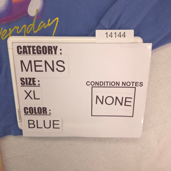 Urban Outfitteres Magic Happens Everyday Long Sleeve T Shirt Mens Size XL Blue - Picture 8 of 9